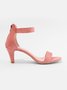 Mostata Women Middle Heel Sandal leopard Ankle Strap Shoes